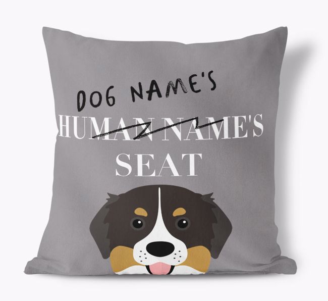 Human's Seat: Personalized {breedFullName} Canvas Pillow